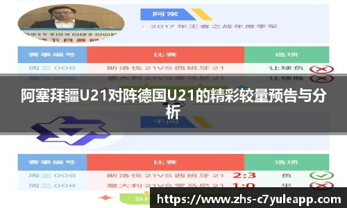 阿塞拜疆U21对阵德国U21的精彩较量预告与分析